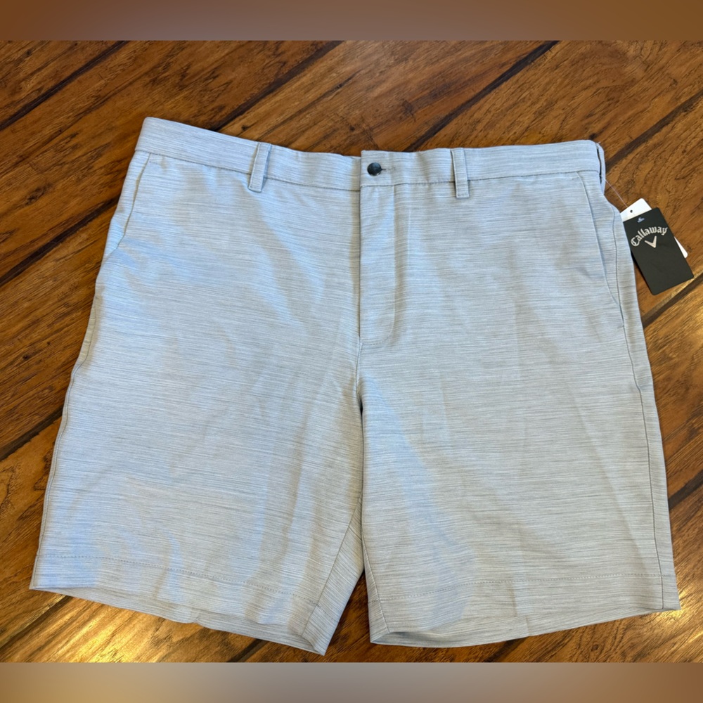 Callaway Golf Shorts mens 40 light gray Opti Dri Performance stretch Sun Protect